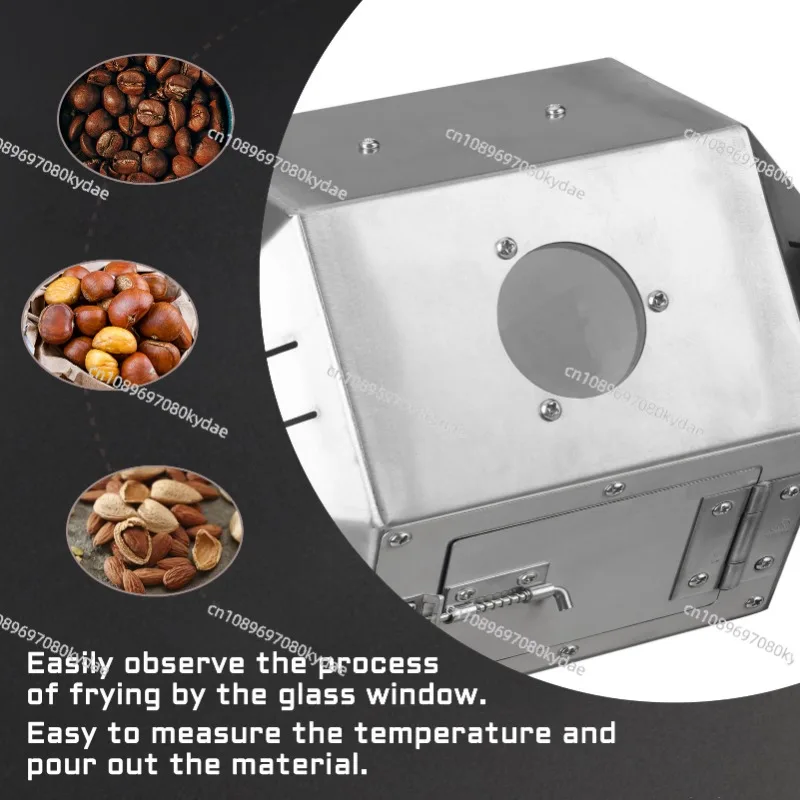 3.8L Electric Coffee Beans Roasting Baking Machine Fuel Gas Direct Fire Nuts Grain Soybean Beans Roaster
