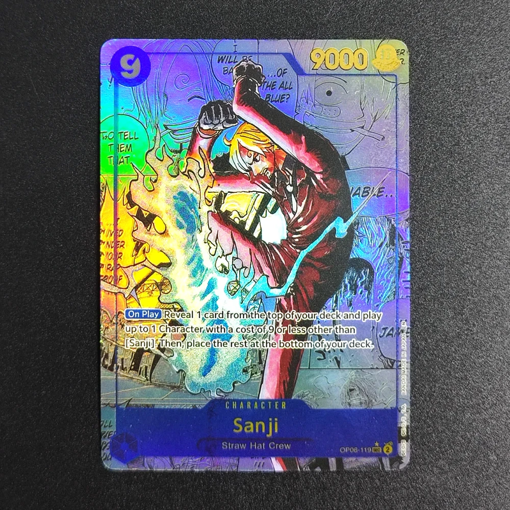 การ์ดเกมวันพีซ DIY รุ่นซันจิ OP06-119 คอลเลคชั่น SEC ภาษาอังกฤษ TCG การ์ดอนิเมะ