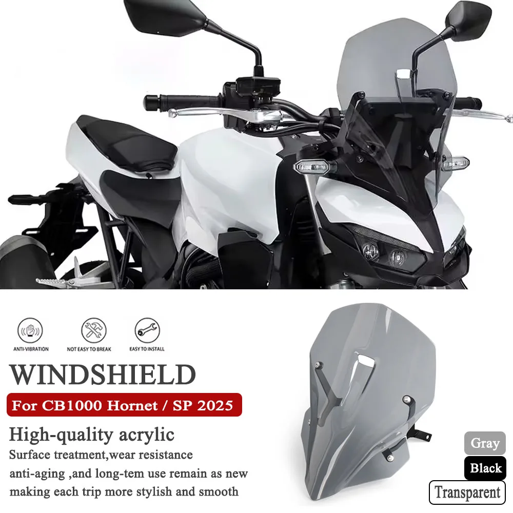 

For Honda CB1000 CB 1000 Hornet / SP 2025 Motorcycle Windscreen Windshield Visor Wind Air Fairing Deflector Screen Accessories