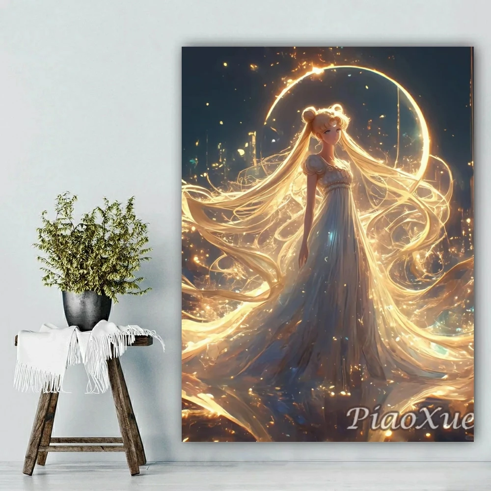 2024 New 5D DIY Sailor Moon Diamond Painting Kit young girl Diamond Embroidery Color Oil Painting Hand DIY Mosaic art home decor