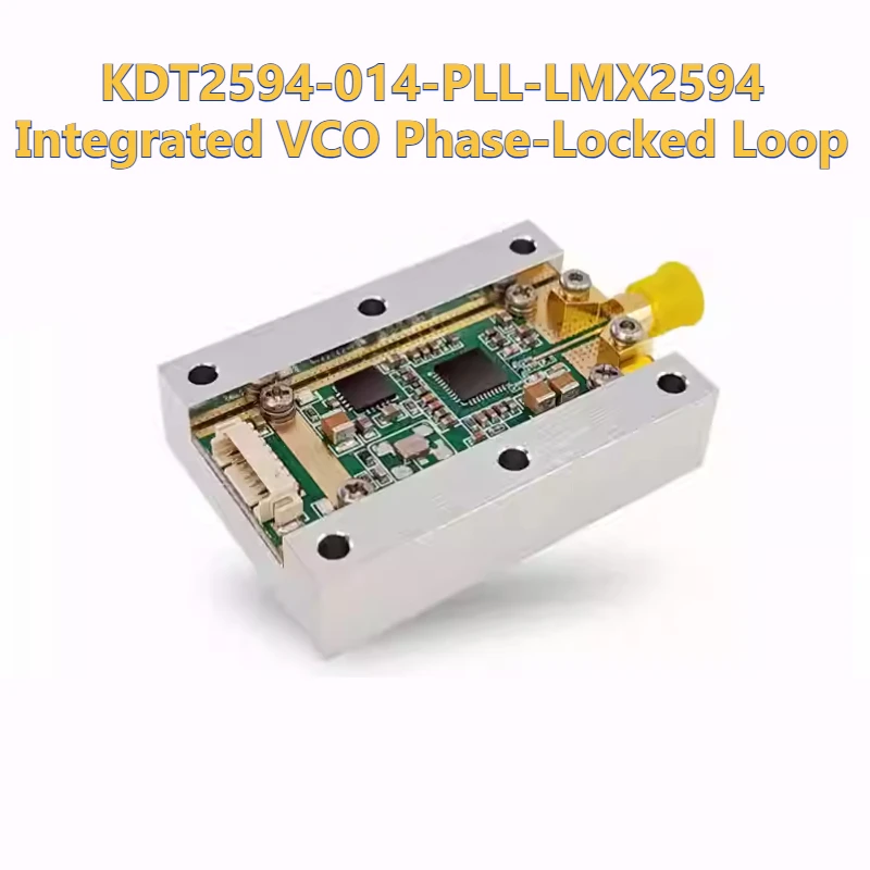 LMX2594 Module PLL Phase-locked Loop 10M-15GHz High-frequency Microwave Signal Source with Heat Dissipation Aluminum Block Point