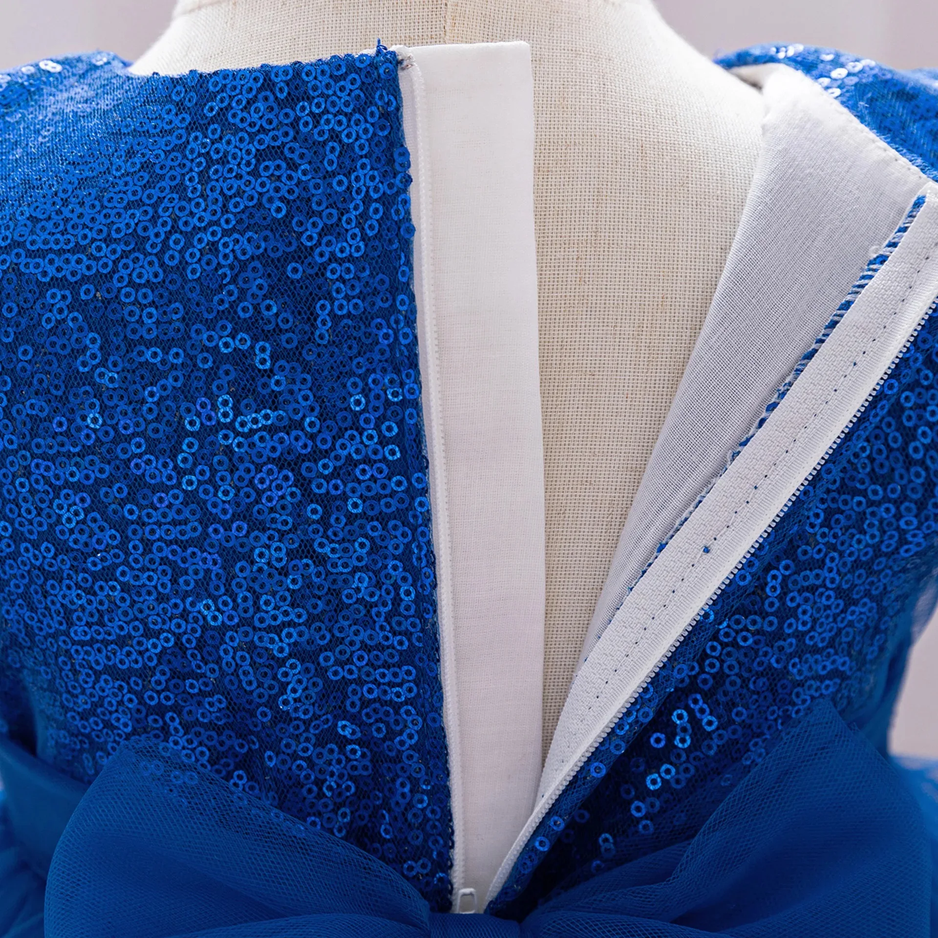 Dreamy voto d174 elegante azul flor menina vestido inchado manga princesa crianças casamento aniversário festival festa pageant vestido formal