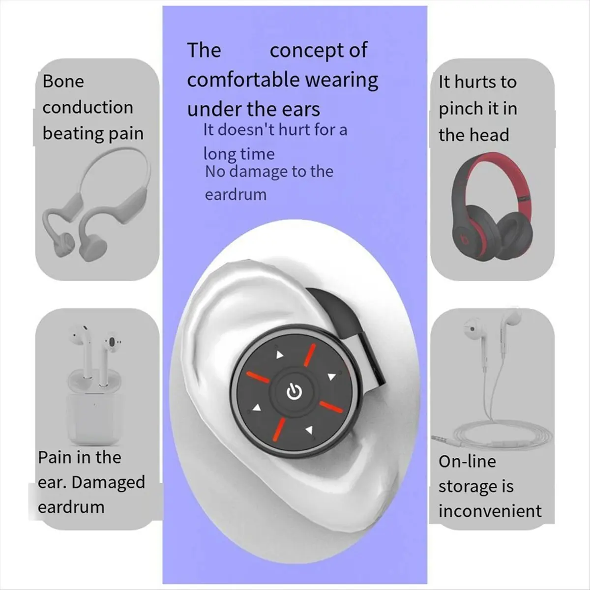 A46U Wireless Earphones Bluetooth Noise Canceling Earbuds Stereo Headphones Gaming Headset with Mic for /