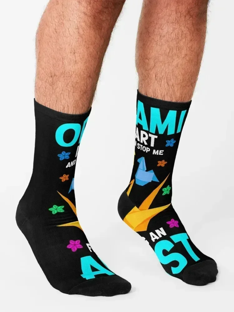 Origami Japanese Origami Paper Folder Paper Cranes Socks anti-slip gift retro floral Socks For Girls Men's
