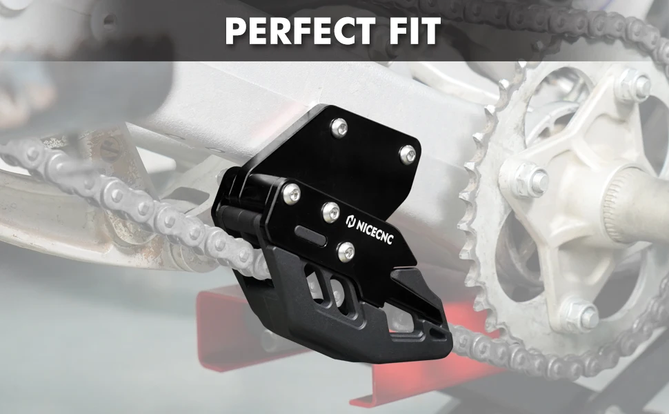 NICECNC Für Honda TRX450R 2006-2009 TRX ATV Hinterer Schwingarm Kettenführungsschutz TRX450ER 2006-2014 Geräuschreduzierung – Detail 7