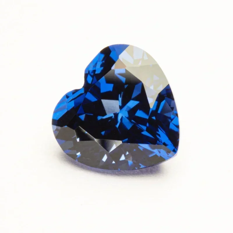 

L-Top Quality Lab Grown Sapphire Heart Shape Royal Blue Color VVS1 Stone for Charm Diy Advanced Jewelry Making Ring Selectable