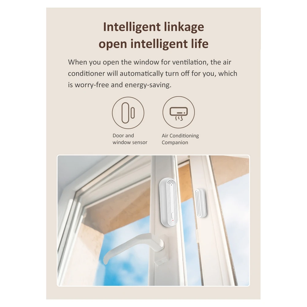 

N93R Tuya Wifi Smart Door Magnetic Sensor App Control USB Wireless Door & Window Sensor Door Magnetic Alarm Detector