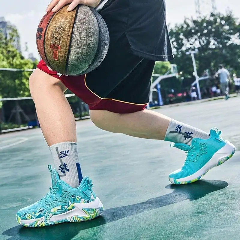 Male2024new plataforma tênis de basquete voar tecido malha respirável tênis fábrica atacado lazer ao ar livre tênis corrida