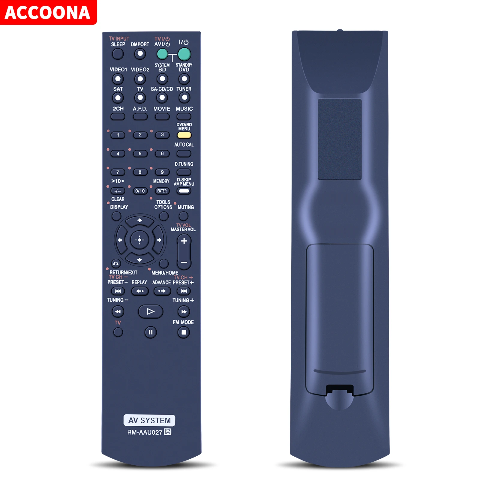 

RM-AAU027 Remote Control for Sony Home Theatre System RM-AAU021 HTSS2300/C STRDG520 HT7200DH HT-DDW5500 STR-KM5500 TA-KMSW500