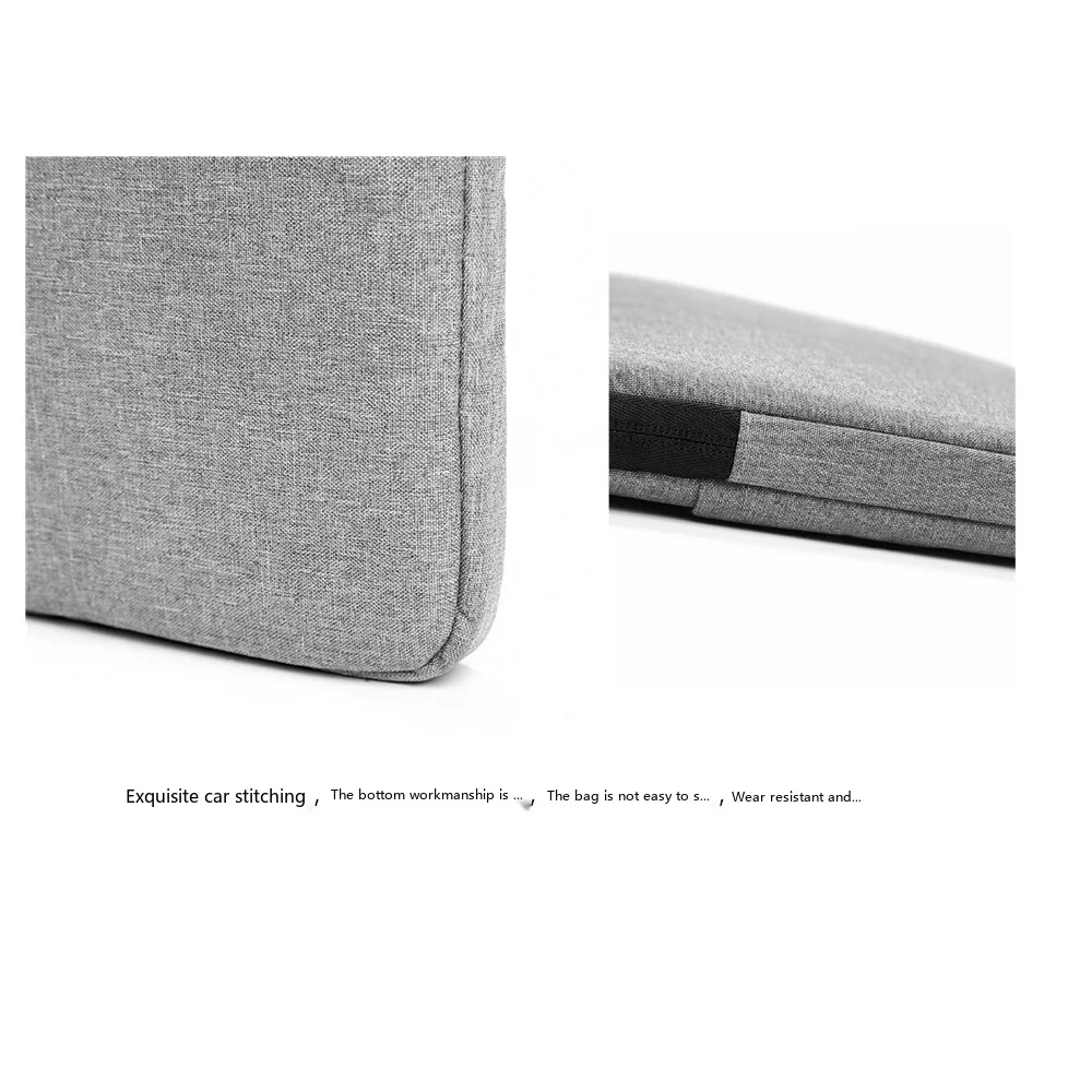 Denim-Laptop-Hülle 8-17 Zoll Schutztasche für Notebooks mit Fleecefutter – Detail 9