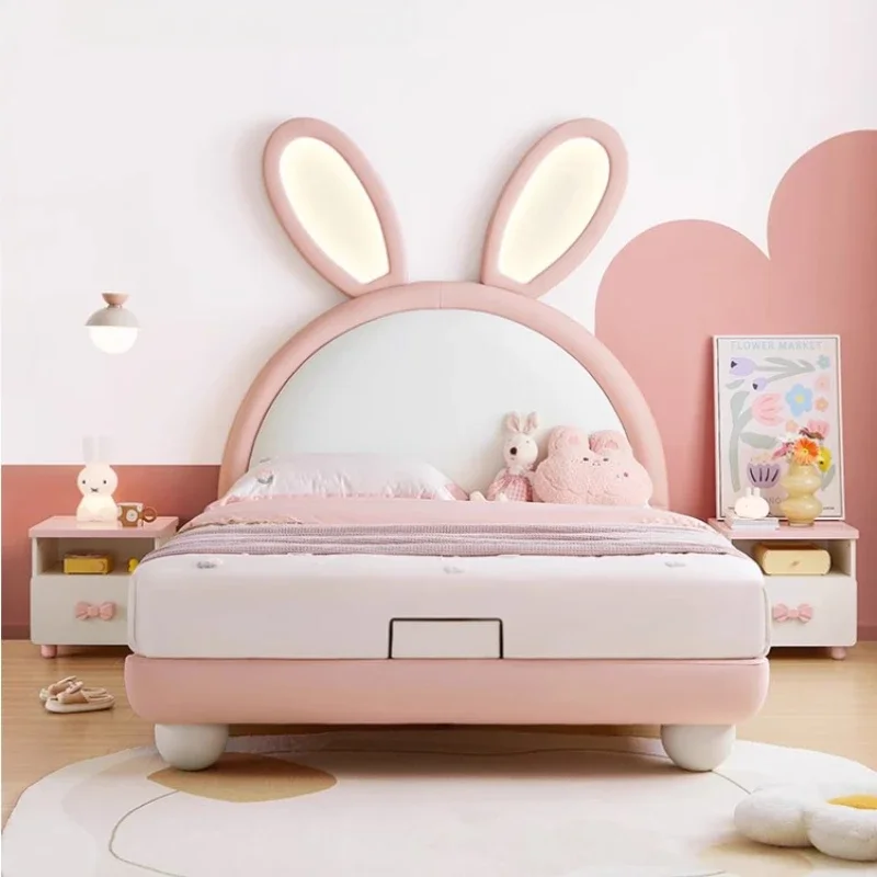 

Nordic Luxury Girls Double Bed Frame Animal Shape Cute Villa Princess Bed Loft Modern Unique Bedroom Muebles Hotel Furniture