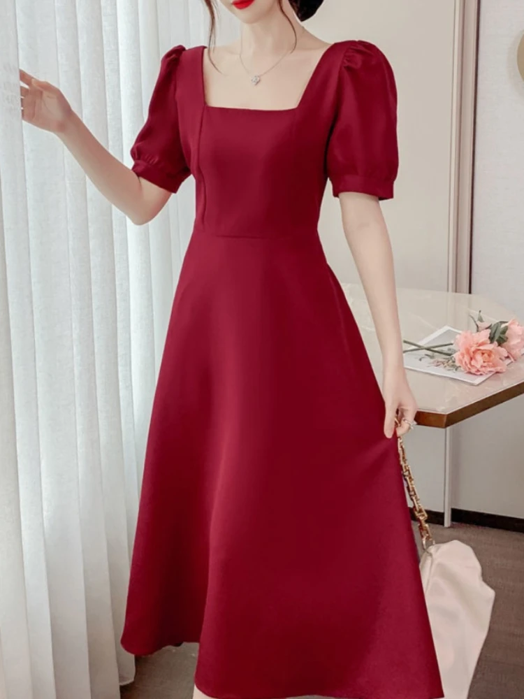 Dresses for Women Birthday Soft Woman Dress Long Red Maxi One-piece 2024 Fashion Cotton on Sale Clearance Trendy New in Curvy G