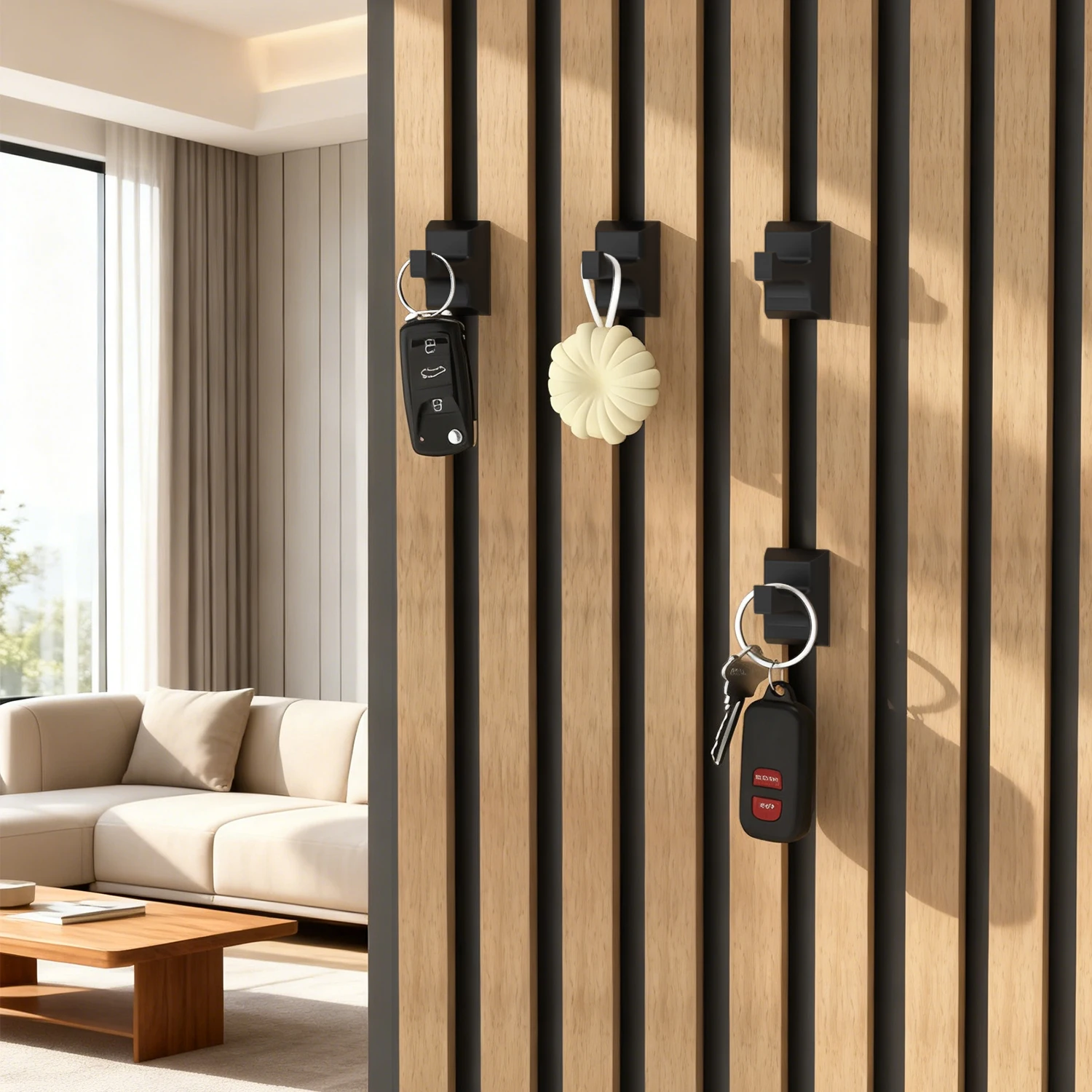 4 crochets pour panneaux acoustiques – Crochets à clipser pour panneaux en mousse insonorisée (sans adhésif/perceuse) pour placer des chapeaux, des manteaux et des écouteurs