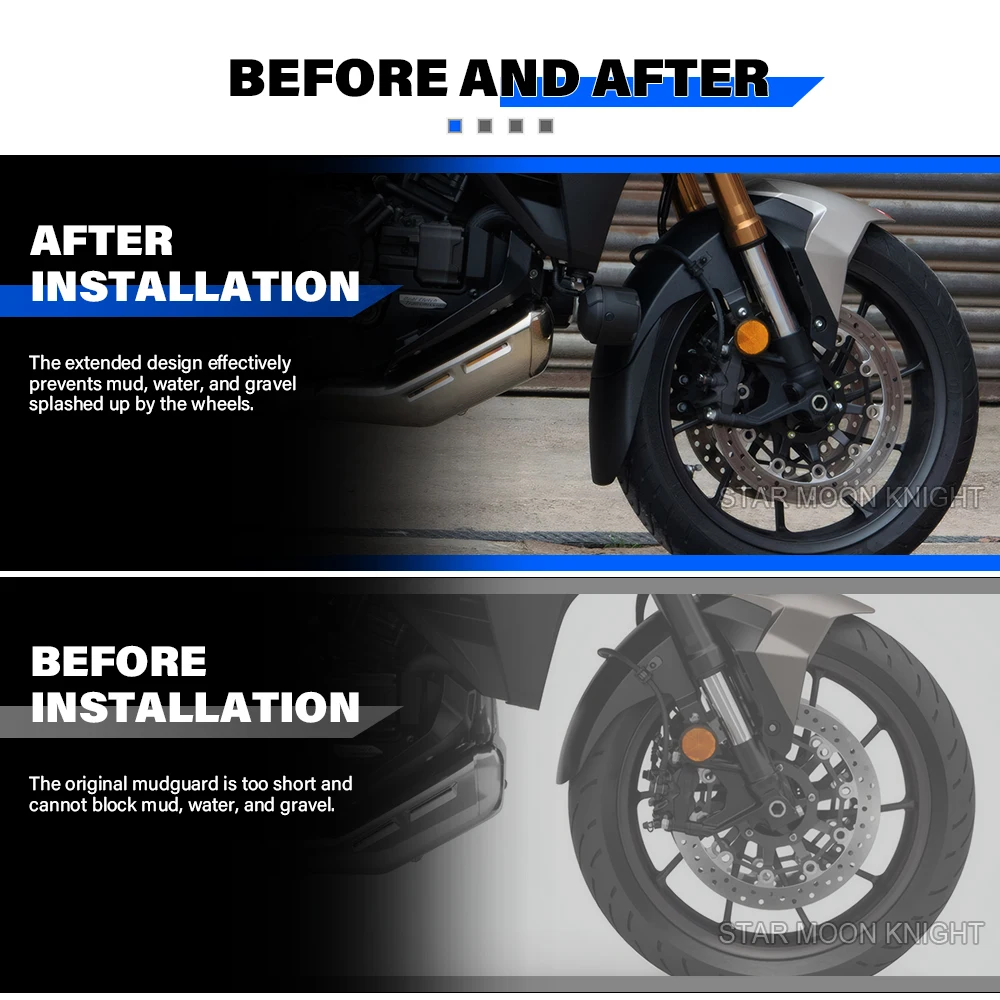 New Model For Honda NT 1100 NT1100 2025- Current Motorcycle Accessories ABS Front Fender Extender Mudguard Extender