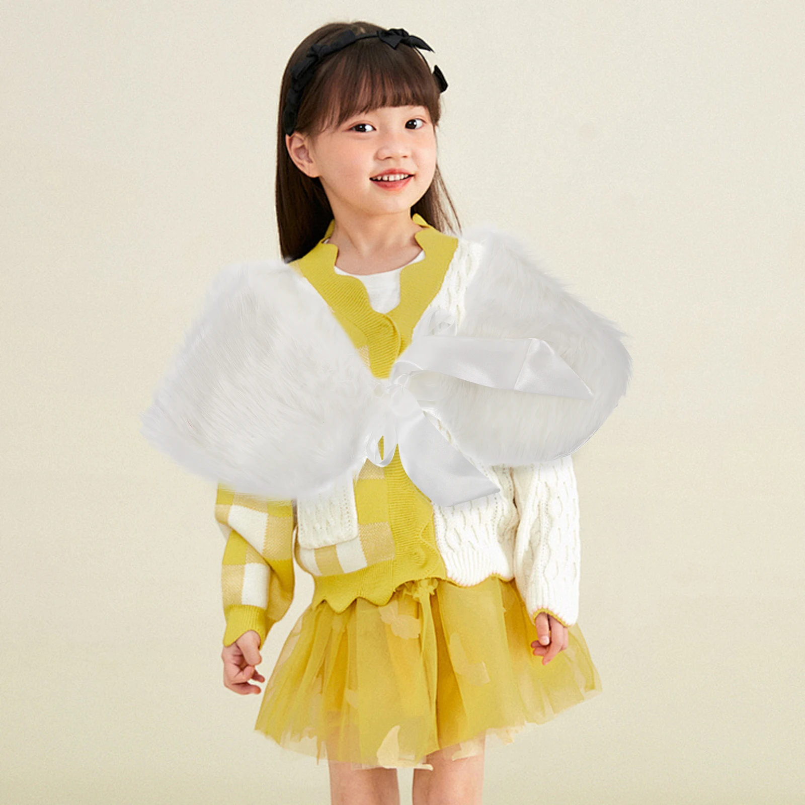 

Girls Shawl Wrap Acetate Soft Material Winter Fashion Scarf Clothing Decorative Little Princess