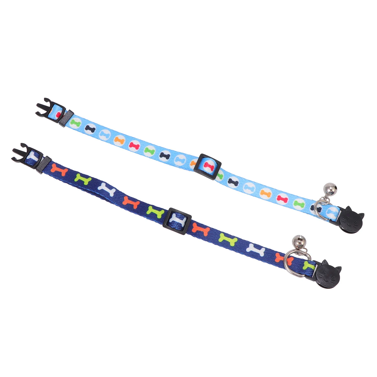 

2pcs Pet Adjustable Comfortable Dog Safety Button Buckle Outdoor Durable Pet Collar With Safety Button Soft Material