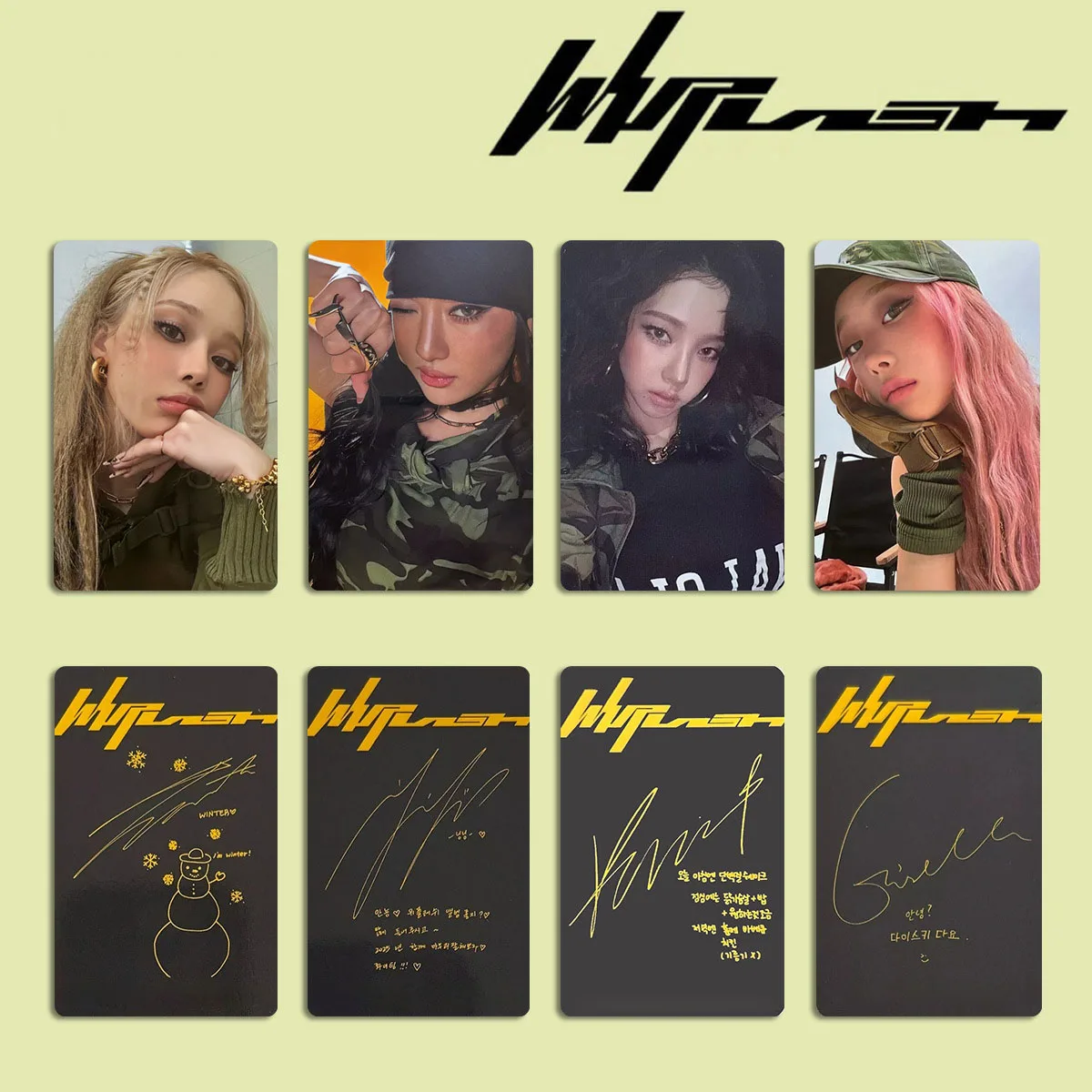 Kpop Idols WINTER NINGNING New Album Whiplash LOMO Card Double