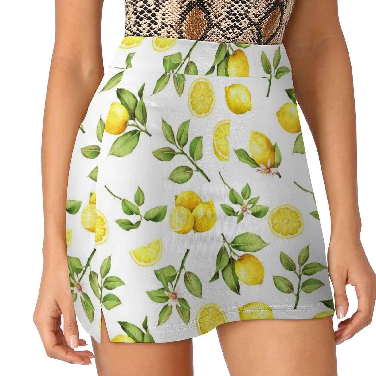 Summer Lemons Botanical Garden Mini Skirt luxury designer clothing women skirt for women Skirt shorts