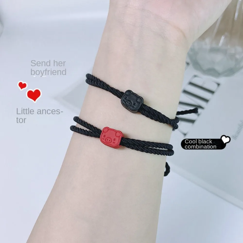 Anillo de pelo de cerdo de carton de alta elasticidad, diadema de pareja anudada de doble capa coreana, pulsera sin daño, banda para el cabello fresca