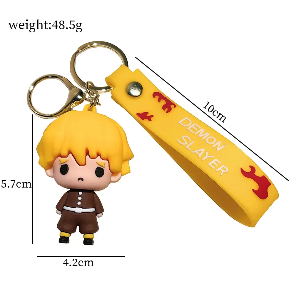 Popular Demon Slayer Anime Keychains for Car Tanjirou Mini Doll Keyring Kawaii Nezuko Bag Charm Anime Peripherals Men Keychain