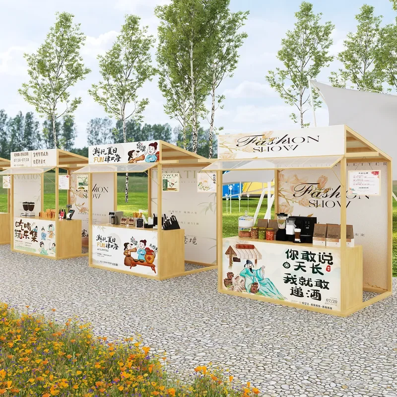 For Outdoor Scenic Area Movable Stall Night Market Food Street Snack Booth Market Large Event Vendor Cart