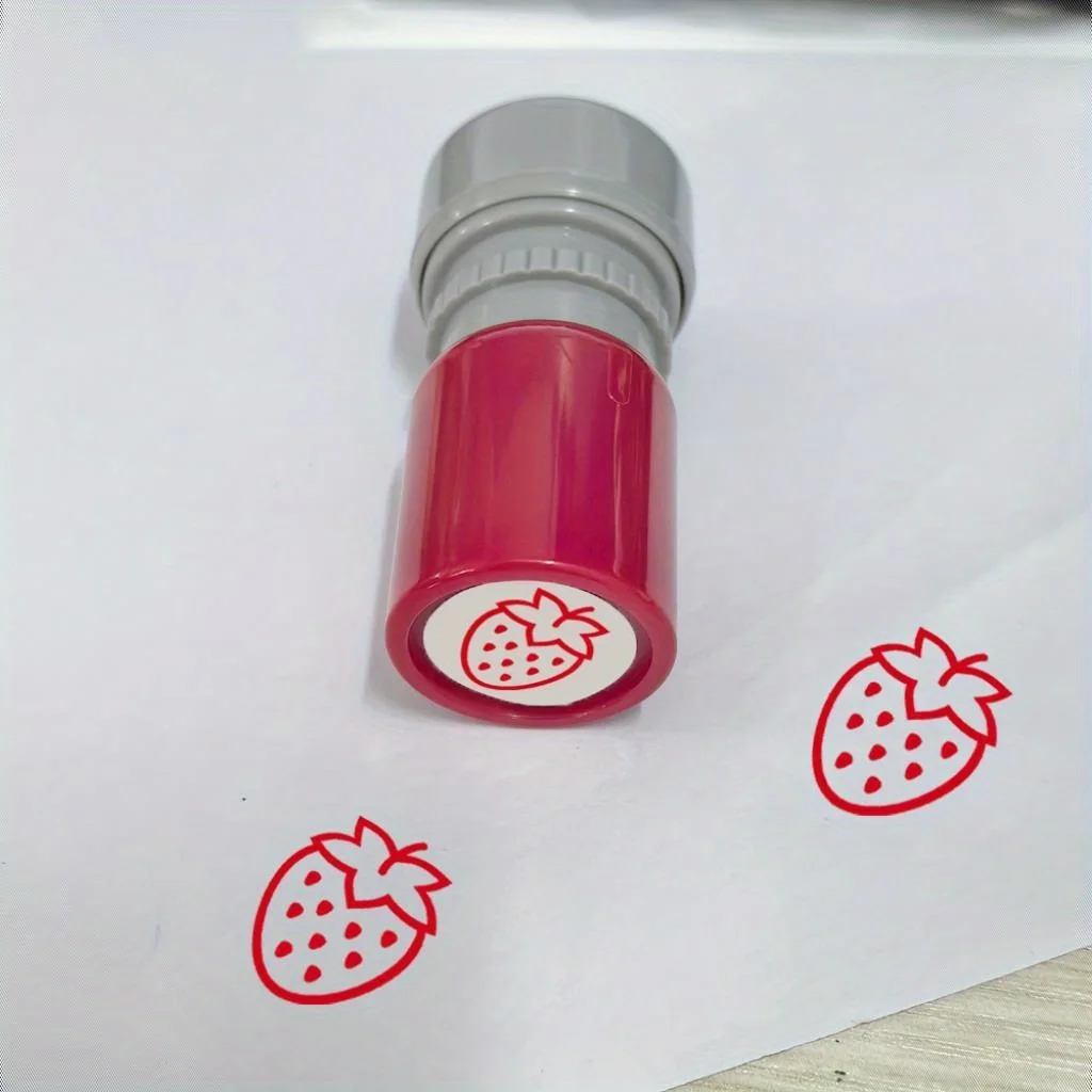 Surligneur en forme de fraise pour la correction des devoirs, la lecture et le marquage du temps, motif fraise rouge