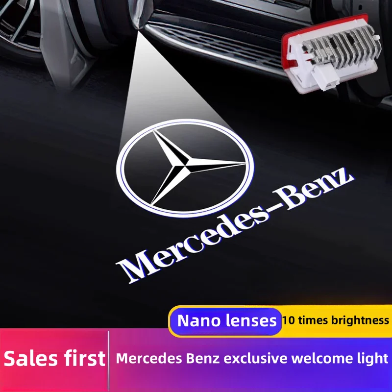 Logo de budgétaire de lumière de bienvenue de porte de voiture à LED, Mercedes Benz, B, E, C, classe, W205, Jas, W176, W177, W212, W213, W246, W247, W166, M, X166, GL, 2X