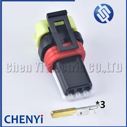 3 Pin Auto Connector Headlight Cable Socket Light Height Adjustment Motor Plug Wire harness Pigtail For Hyundai Kia 1-936527-2