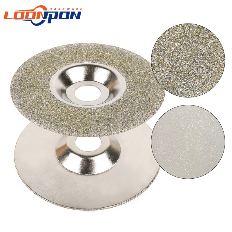 125mm Electroplated Diamond Cutting Disc Grinding Wheel Bowl Shape Discs for Glass Ceramic Jade 46Grit 150 Grit 1pc