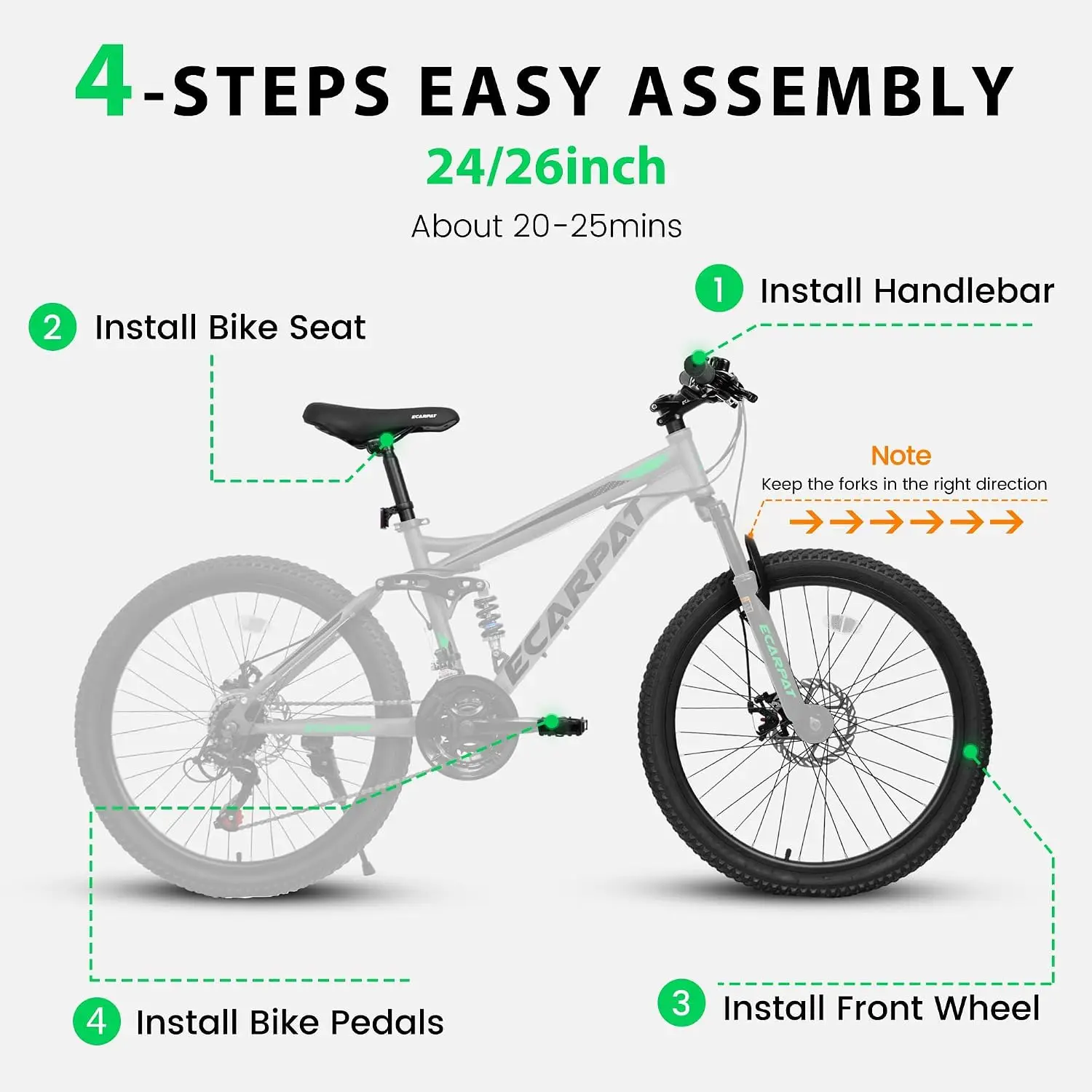 Mountain Bike with Full Suspension, 21 Speed Shifter Lever with Gear Indicator, High Carbon Steel Frame, Mechanical Disc Brakes