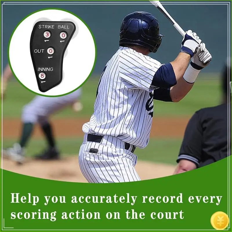4 Wheel Baseball Umpire Clicker-Umpire Indicator Gear-Practical Baseball Counter Clicker For Scorekeeper Outs