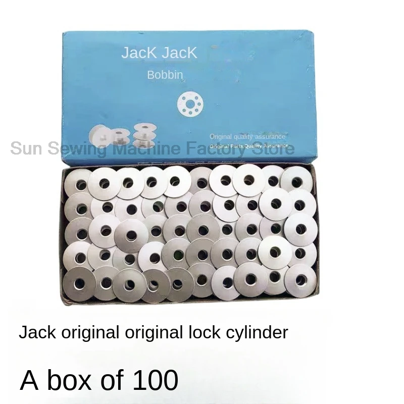 100PCS Original Aluminum Bobbin 2.1cm Diameter Flat 0.9cm Height Core for Jack A3 A4 A5 Computer Lockstitch Sewing Machine