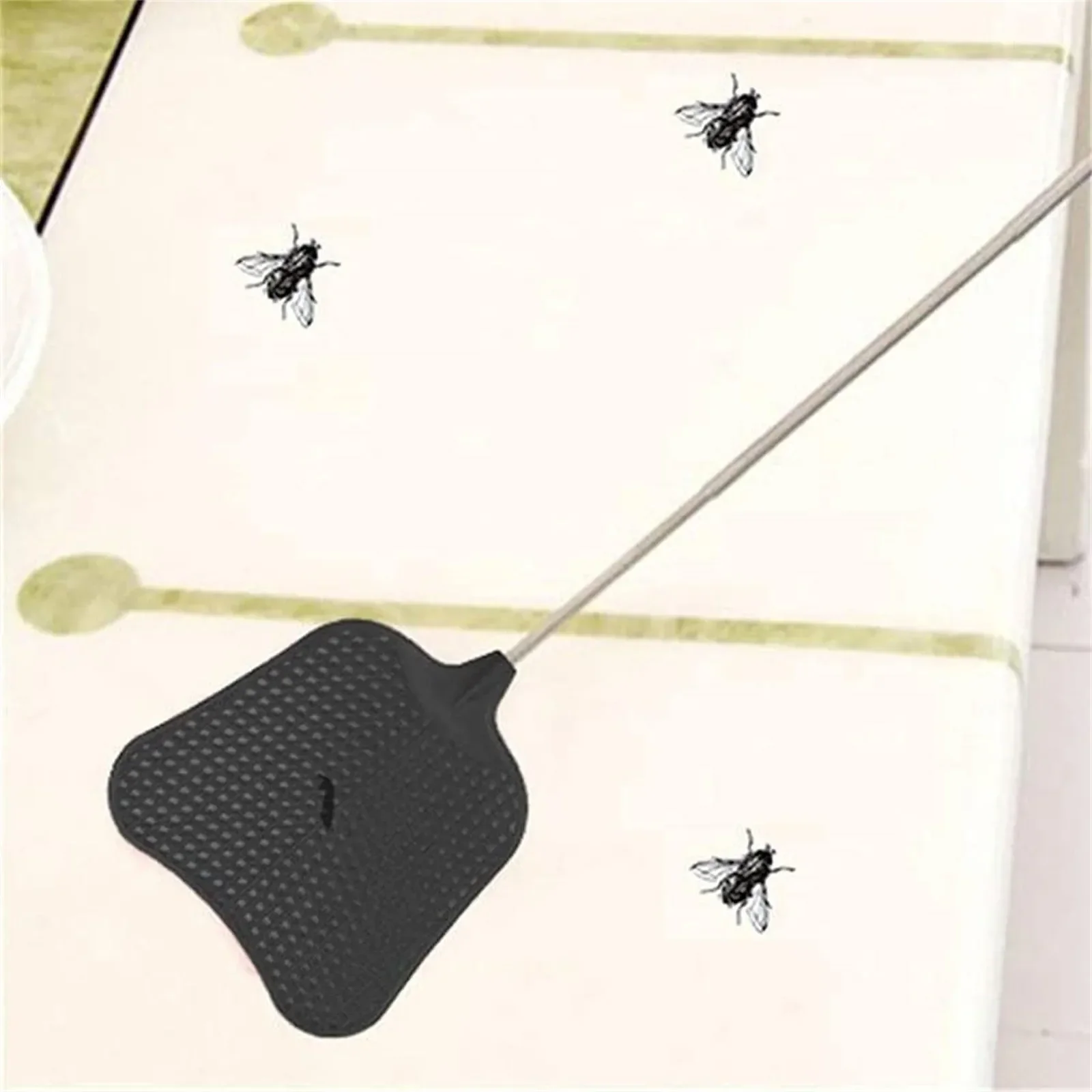 

Telescopic Fly Swatters Durable Plastic Heavy Duty Flyswatter With Stainless Mosquito Repellent Tool Home Accessories Tools