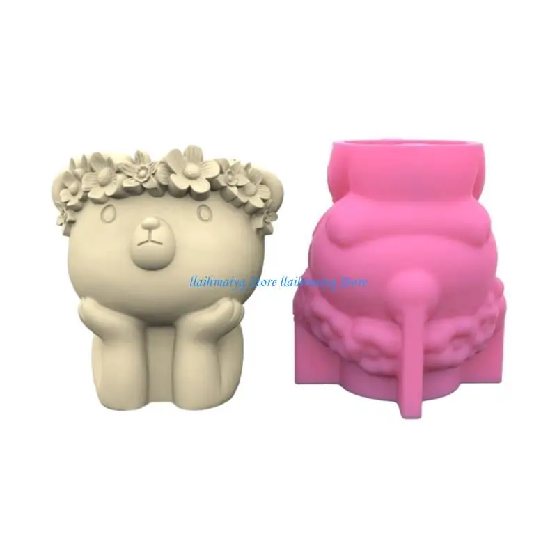 

573B Animal Concrete Silicone Mold Flowerpot Clay Cement Plaster Mold