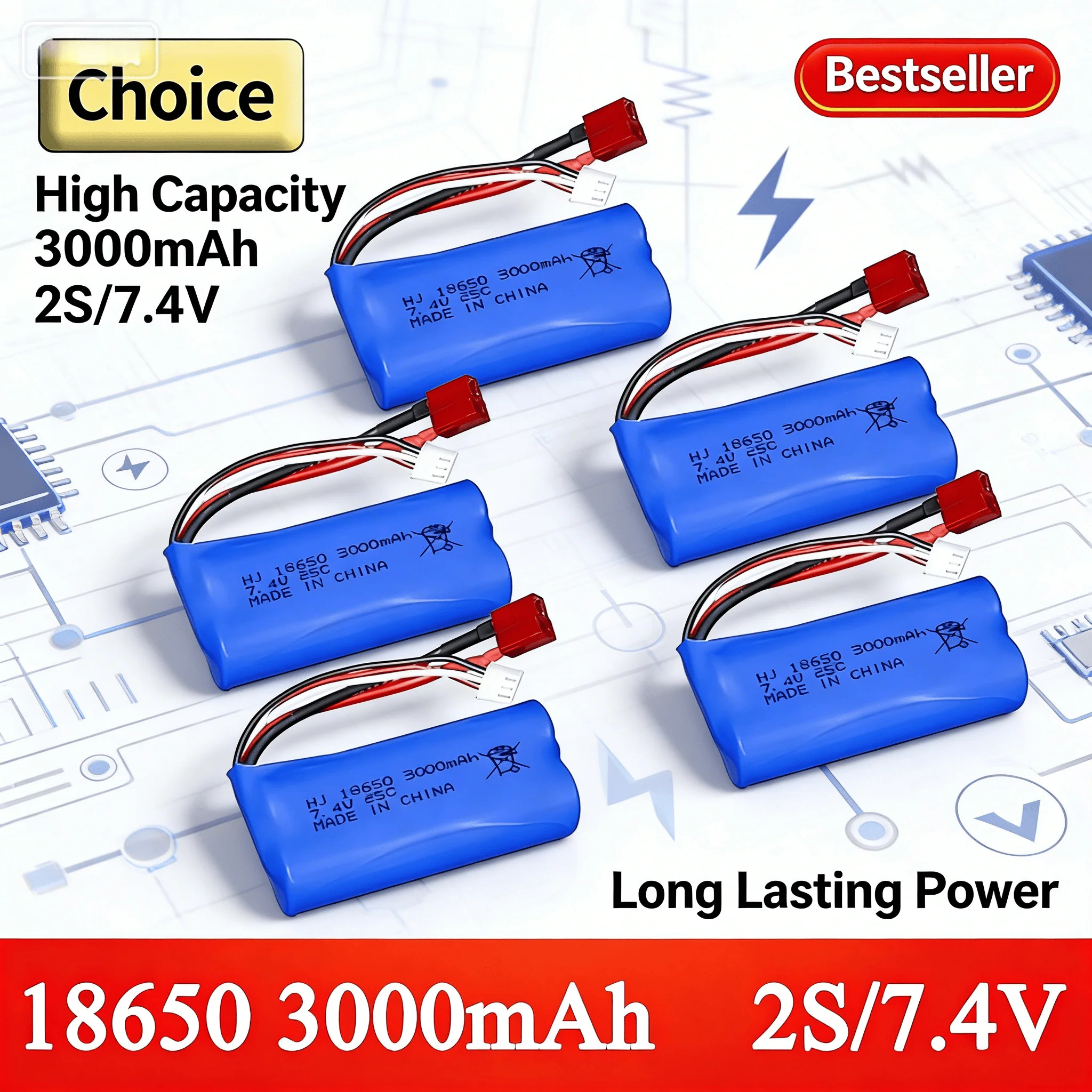 

2S 7,4 В 3000 мАч литий-ионный аккумулятор 18650 для Wltoys 144001 A959-B A969-B A979-B K929-B 12428 12423 10428 Q39 запасные части для радиоуправляемых автомобилей