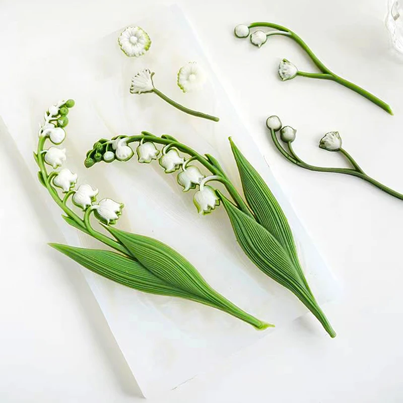 Lily of The Valley Silicone Mold Handmade Aromatherapy Candle Clay Epoxy Resin Making Mould DIY Jewelry Decoration Gypsum Mold