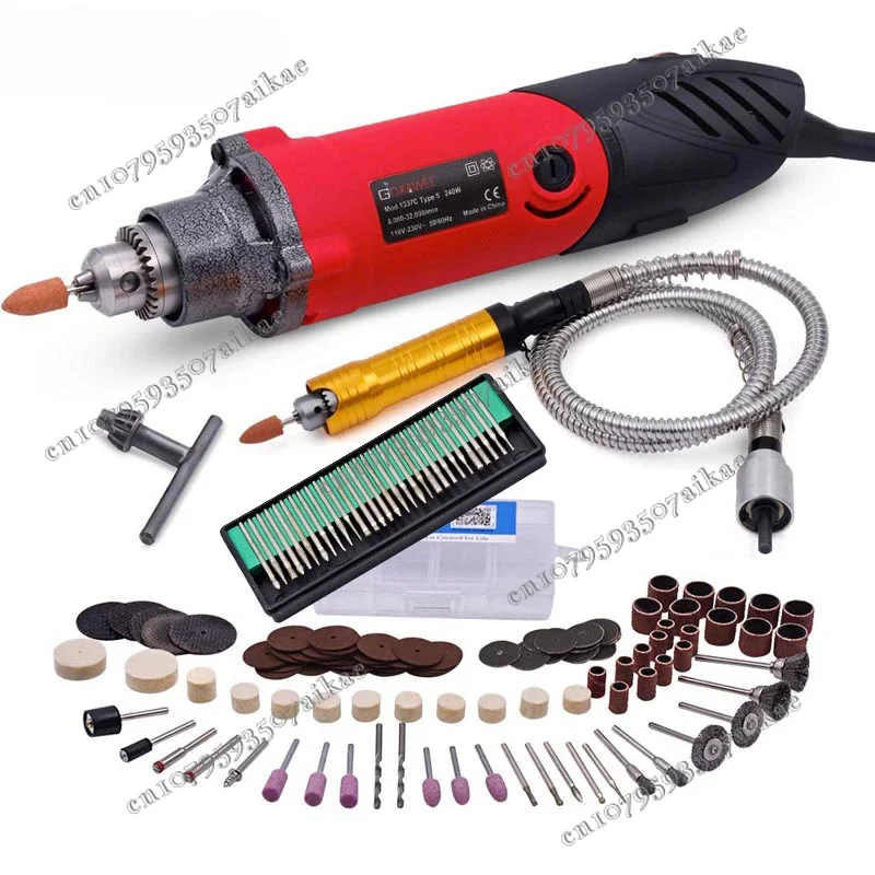 20W High Power Rotary Tool Dremel Accessories Electric Grinding Machine 220V Drill Tools Mini Engrvrer Stand for Drill