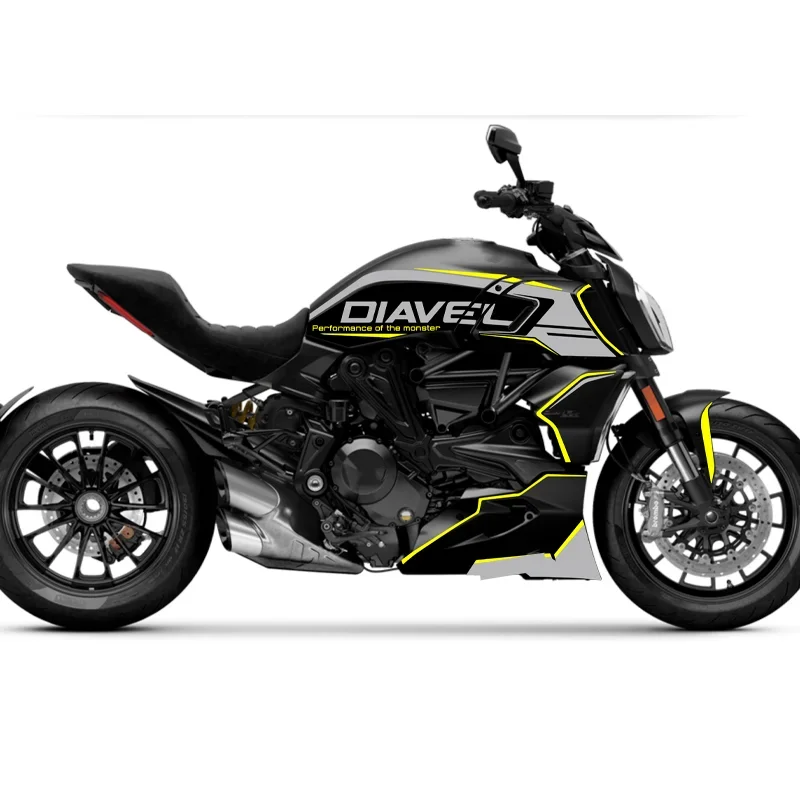 FOR  DIAVEL 1260S 1260  Motorcycle body fairing sticker Tank Pads Gas Knee Grip Traction Sticker Protector