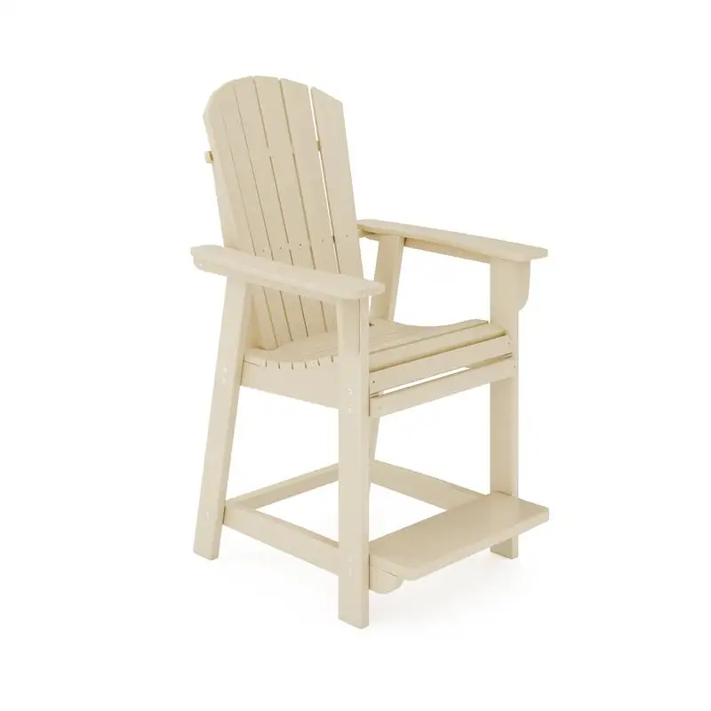 

Stylish HDPE Poly Lumber Counter Chair for Dining, Patio, and Garden Seating Comfort