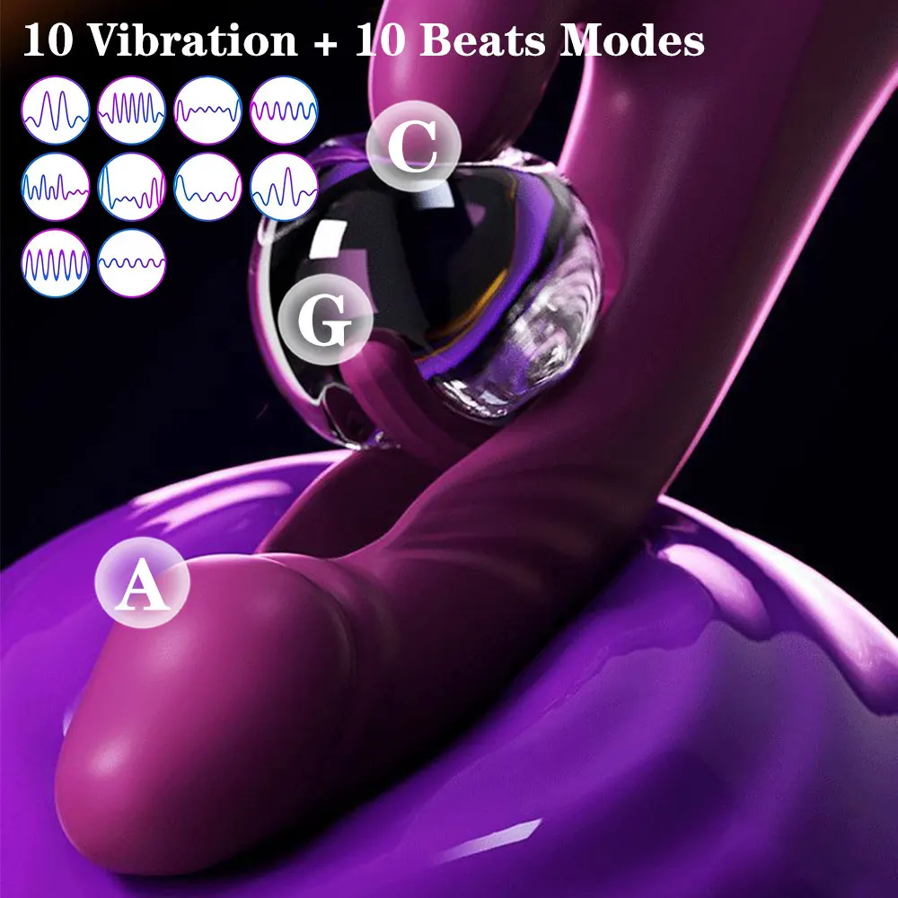 Tapping Flapping Vagina Vibrator for Women Rabbit Vibrator G-Spot Vagina Stimulator Female Masturbator Sex Toy for Women Sexy