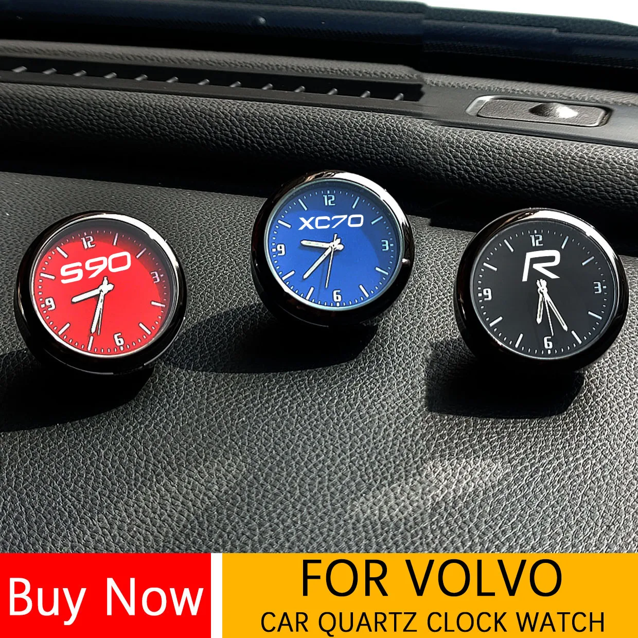 Car Quartz Clock Watch Modified Car Interior Electronic Quartz Watch For Volvo S40 S50 S70 S80 V70 C30 S60 S90 V40 V50 V60 V90