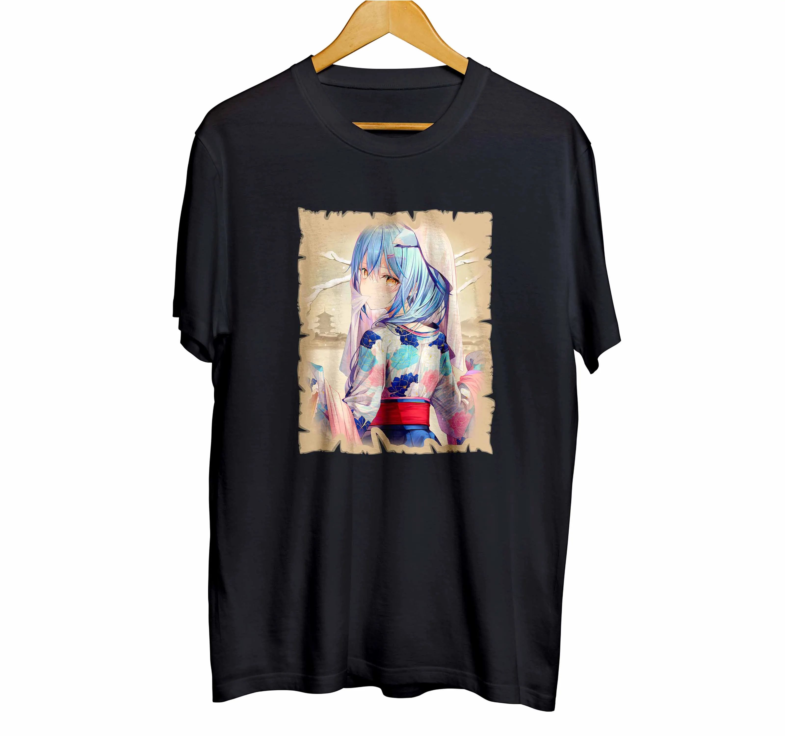 T-shirt distroanime vtuber LAMY YUKIHANA KIMONO - HOLOLIVE JPN 100% combed 30s