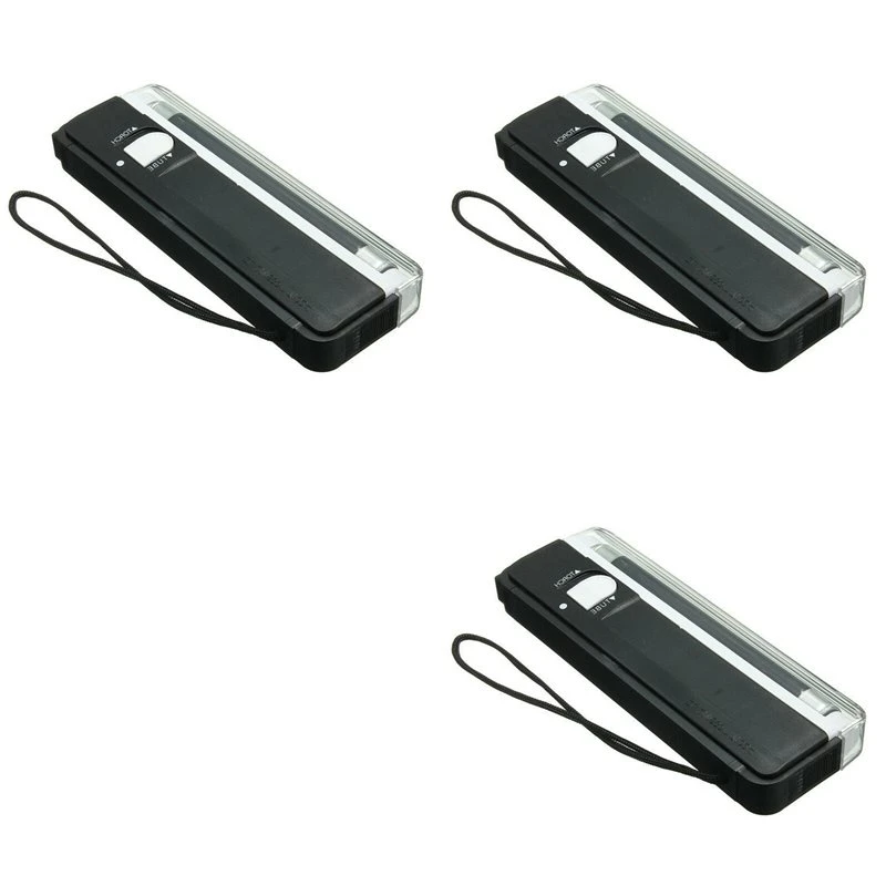3X Handheld Uv Black Light Ultraviolet Lamp With Torch Portable Money Detector 2In1-A14I