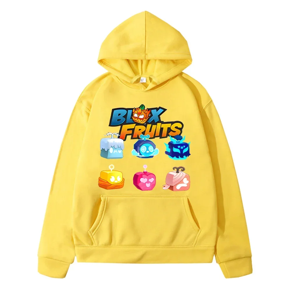 New Game Blox Fruits Autumn anime hoodie Fleece Sweatshirt boy pullover Kawaii Hoodies Jacket y2k sudadera kids clothes girls