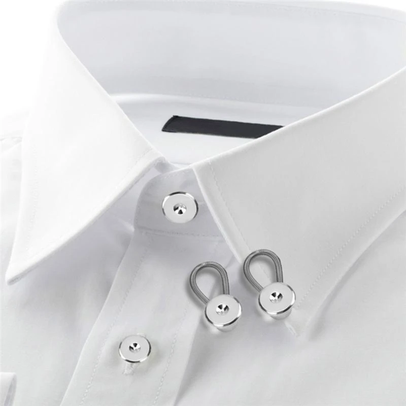 12x Collar Extenders Button Adjustable Extenders Neck Collar Extenders Adjustable Expanding Length Extender Button