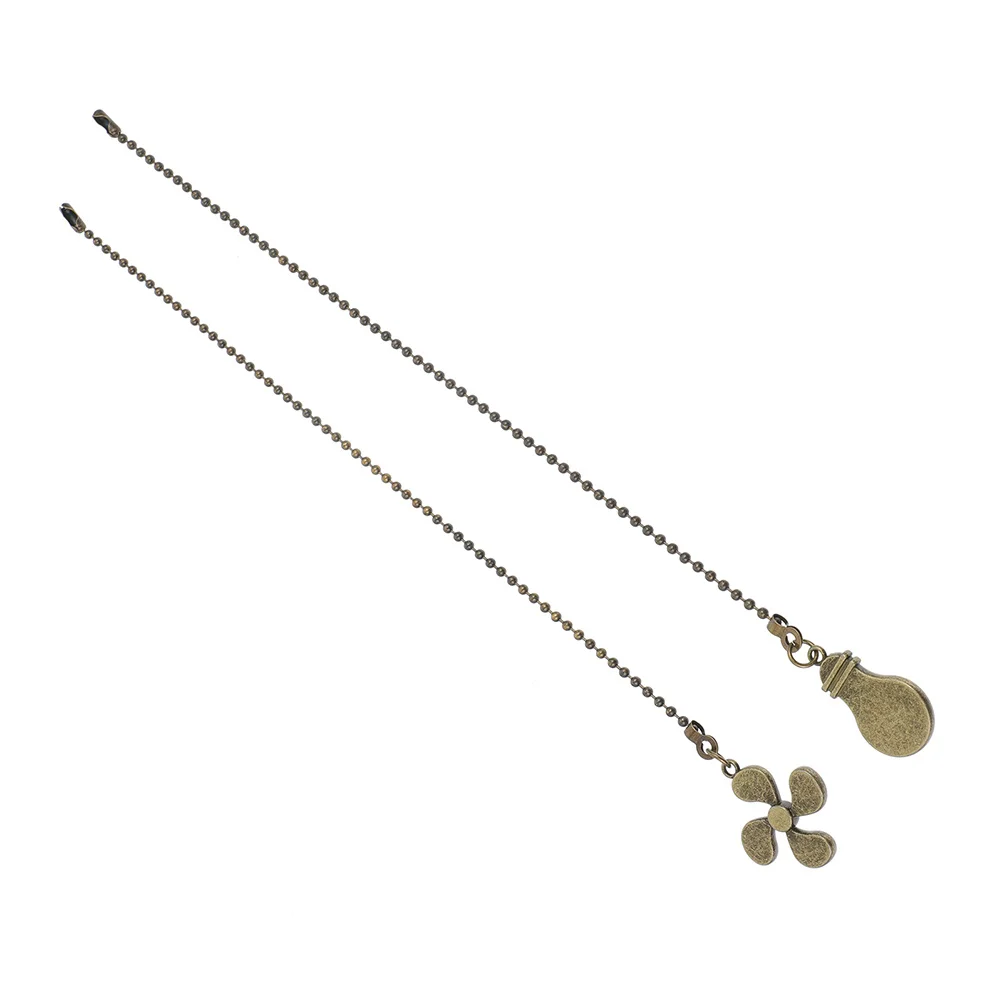 

1Set Pull Chain for Ceiling Fans and Lights Extension Metal Vintage Style Durable Decorative Easy to Install Home