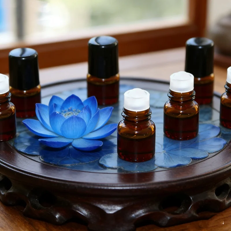 Natural Blue Lotus Oil | Relieves Stress, Promotes Deep Sleep & Nourishes Skin | Ideal For Meditation & Home Perfumery