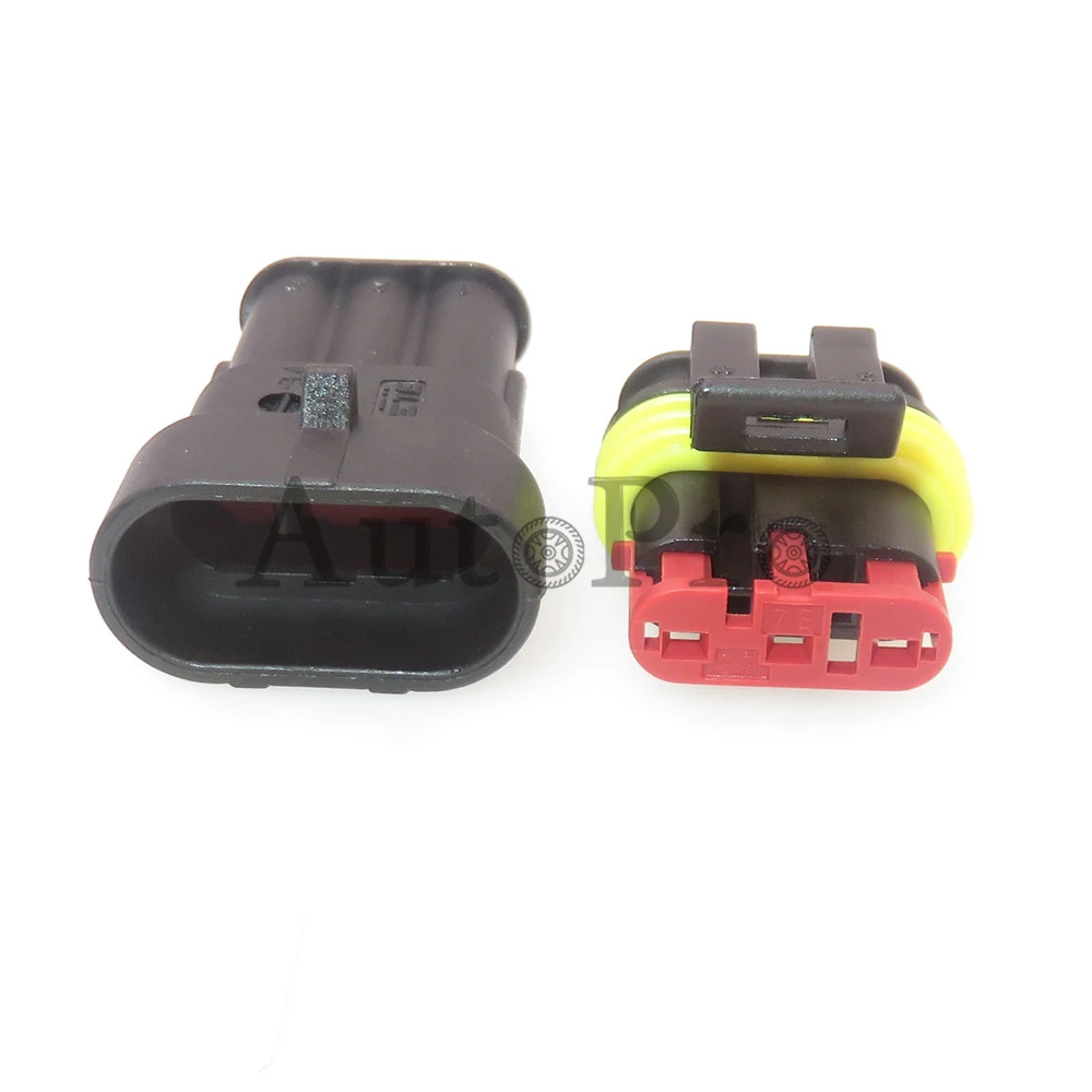 1 Set 3 Hole AC Assembly Car Wire Cable Socket 282087-1 282105-1 Automobile Electrical Connector Auto Parts