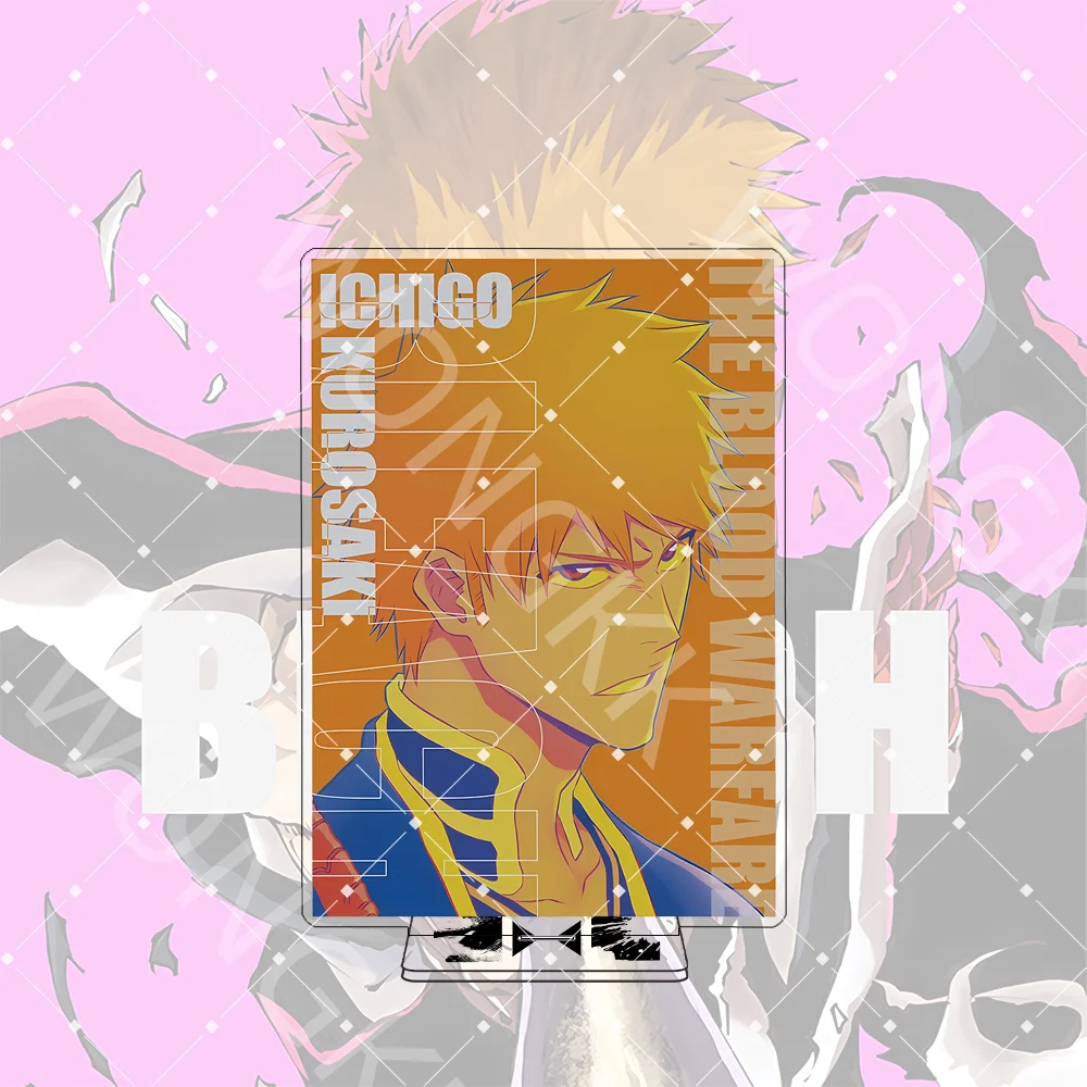 Anime BLEACH 15CM Acrylic Stand keychain Anime Stand Ichigo Kurosaki Rukia Kuchiki Anime Figure Desk Decor Party Gift Room