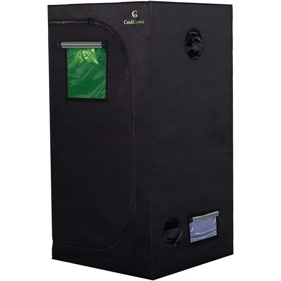 

Настройка для выращивания комнатных растений с майларовой палаткой 32 x 32 x 63, с окошком наблюдения и встроенным напольным подносом для управления